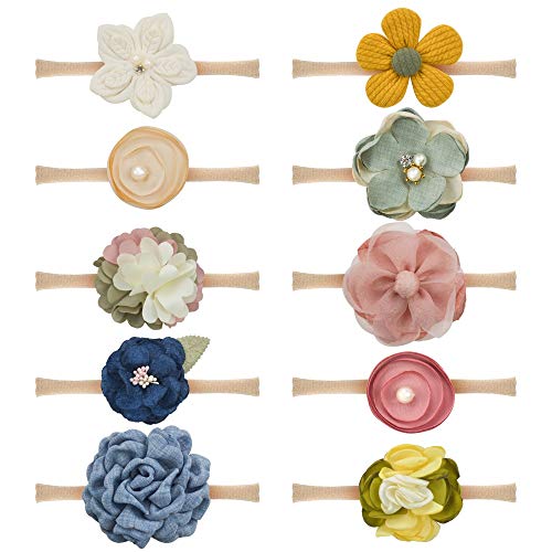 JIAHANG 10PCS Baby Girls Hair Bow Headbands
