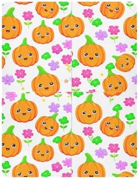 Qilmy Halloween Pumpkins Fitted Crib Sheet for Baby