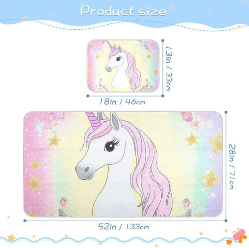 Dreamy Unicorns Cooling Baby Crib Mattress Pad 28x52