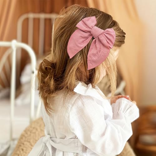 JOYOYO Fable Girls Hair Bows Cotton Linen Alligator Clips