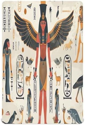 Wajiw Egyptian Figures Crib Sheets for Girls and Boys