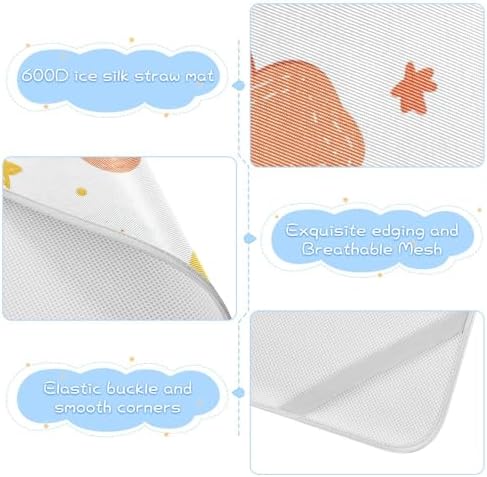 Cooling Cute Clouds Stars Mattress Pad 28x52