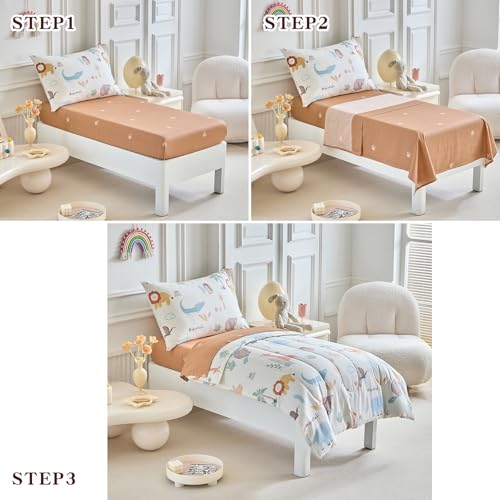 Joyreap 4 Piece Cotton Toddler Bedding Set