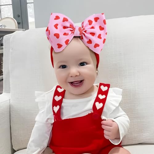 Lanmerry Valentines Day Big Baby Girl Hair Bows