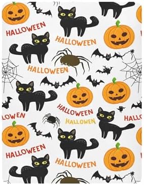 Qilmy Halloween Pumpkins Fitted Crib Sheet for Baby 1