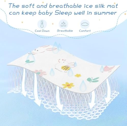 Cooling Baby Mattress Pad Protector 28x52 Waterproof
