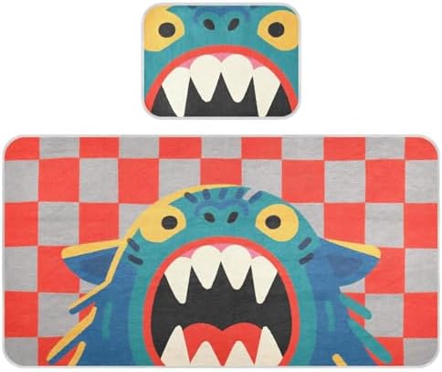 Red and Gray Checkered Cooling Baby Mattress Cover 28x52