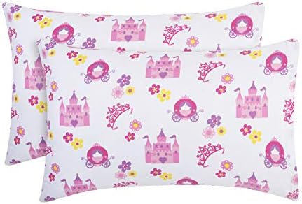 EVERYDAY KIDS 2-Pack Travel Pillowcases 14x20 Princess Storyland
