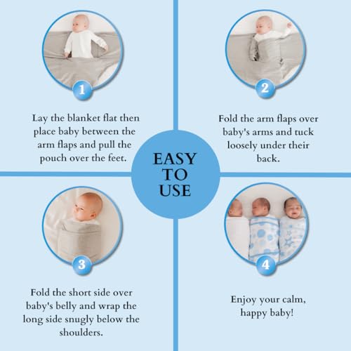 Miracle Blanket Swaddle Wrap - Soft Secure for Newborns