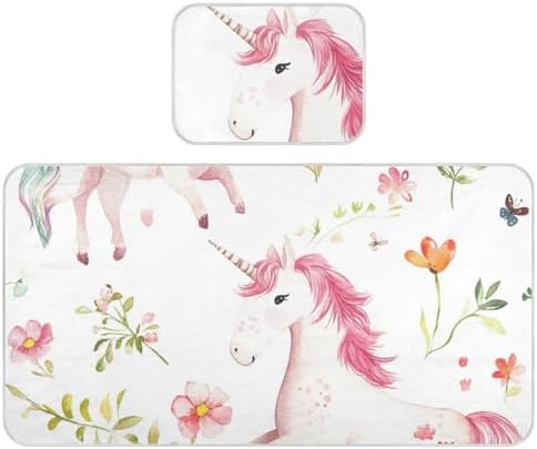 Cooling Cartoon Unicorns Baby Crib Mattress Pad