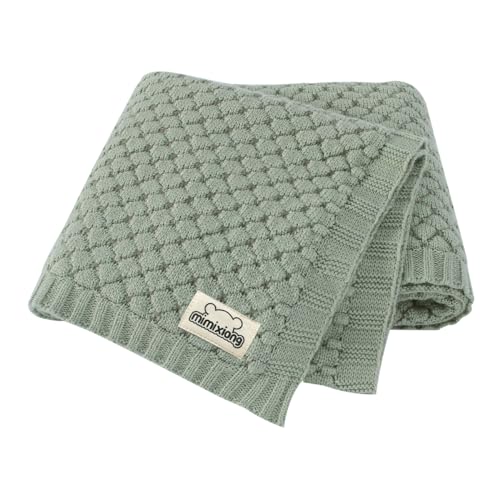 Mimixiong Baby Swaddling Blanket 40x30 Inch Sage Green