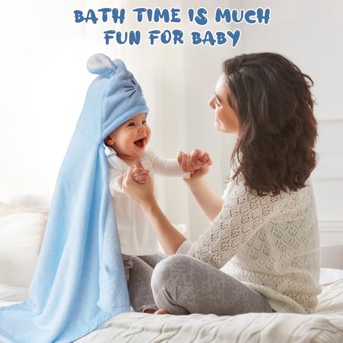 FUBANRAY Toddler Bath Towels with Hood 2-Pack