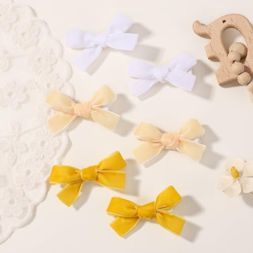 20PCS Velvet Hair Bow Clips for Girls