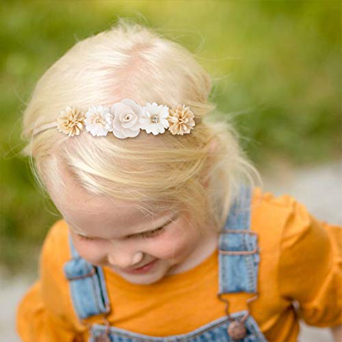 OOSAKU 6PCS Soft Floral Headbands for Baby Girls