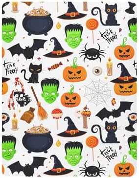 Qilmy Halloween Fitted Crib Sheet for Kids