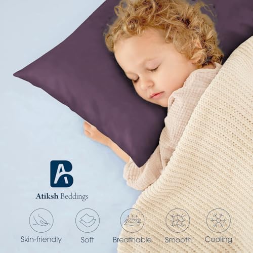 Atiksh Beddings Toddler Travel Pillow Cases 13x18 Plum