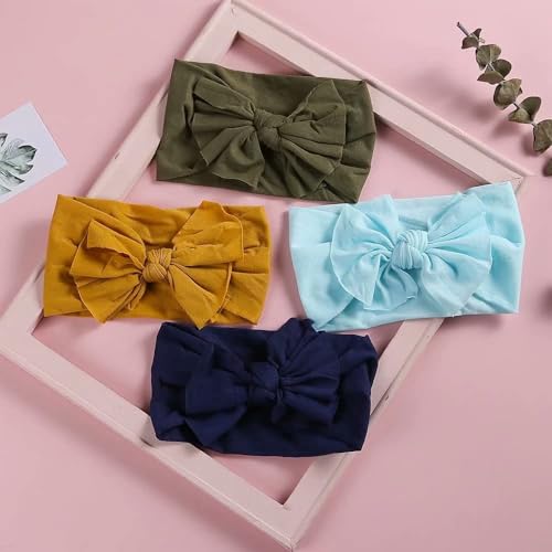 Huuflyty Super Stretchy Soft Baby Girls Headbands with Bows