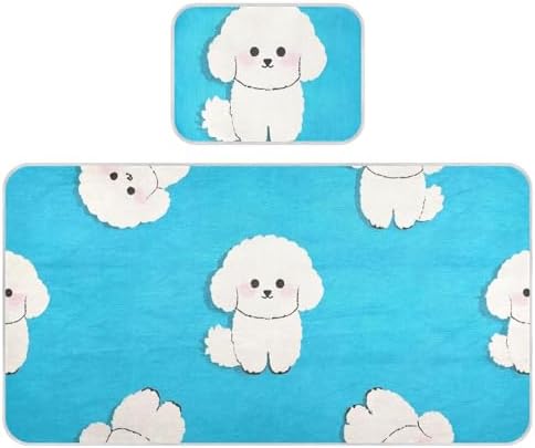 Cute Cartoon Bichon Frise Cooling Mattress Pad for Baby Toddler