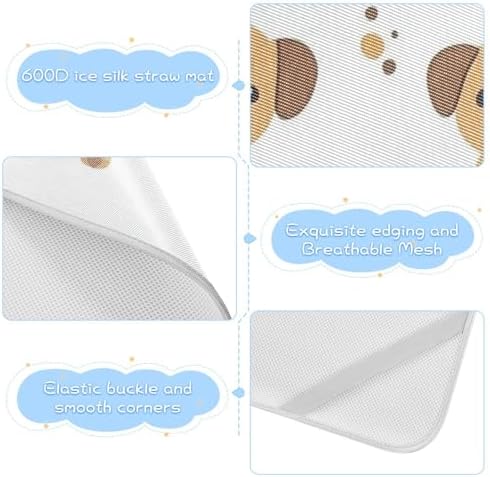 Cooling Cartoon Brown Dog Crib Mattress Pad 28x52