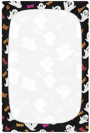 Qilmy Cute Ghosts Fitted Crib Sheet for Girls and Boys 1