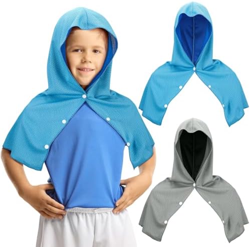 Peryiter 2 Pack Kids Cooling Hoodie Towels with UPF 50 Sun Protection