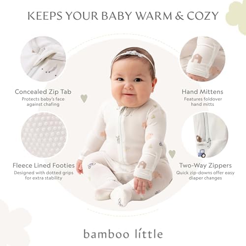 Bamboo Little Soft Baby Footie Pajamas 0-24 Months