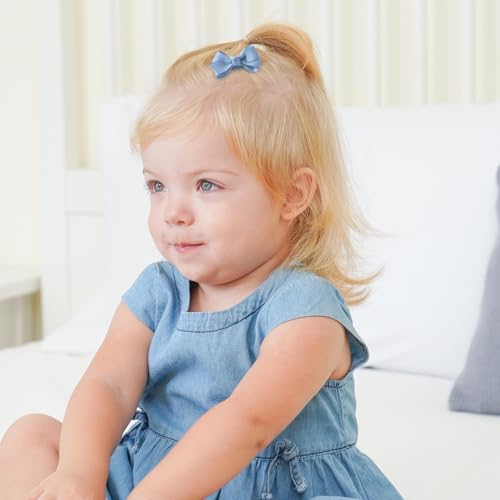 YHXX YLEN 52Pcs Mini Hair Clips with Bows for Babies and Toddlers