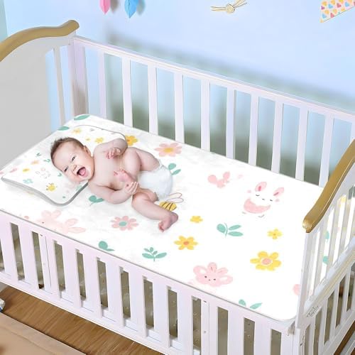 Cooling Baby Mattress Pad Protector 28x52 Waterproof