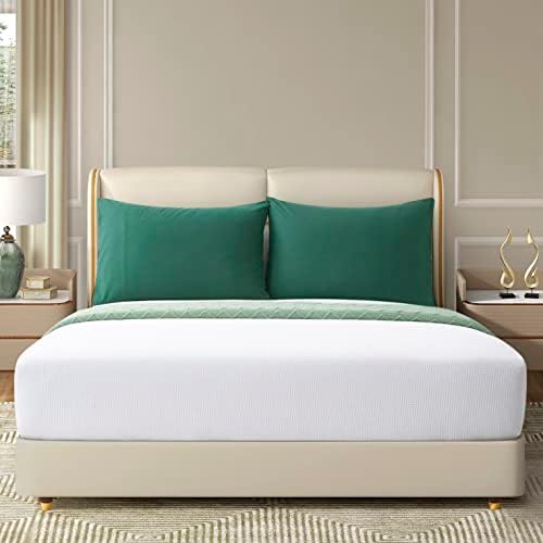 Small Microfiber Pillow Cases - Dark Green Set of 2
