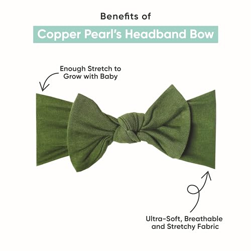 Copper Pearl Baby Bows - Premium Soft Headbands for Baby Girls