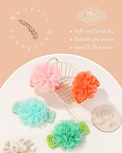 Jollybows 20pcs Nylon Headbands with Bow for Baby Girls