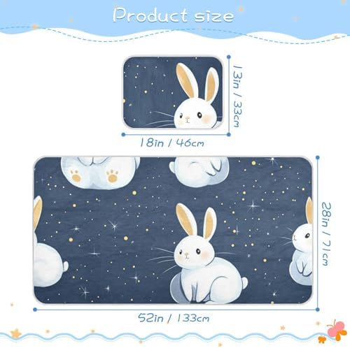 Navy Blue Cooling Baby Mattress Pad 28x52