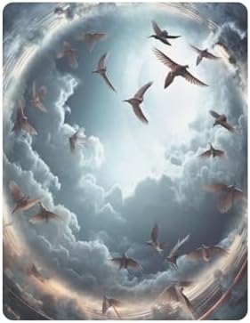 Wajiw Cloud with Birds Fitted Crib Sheets