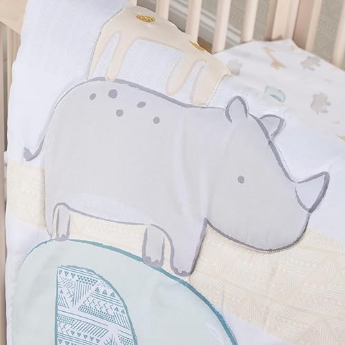 Sammy Lou Safari Babies 4-Piece Crib Bedding Set
