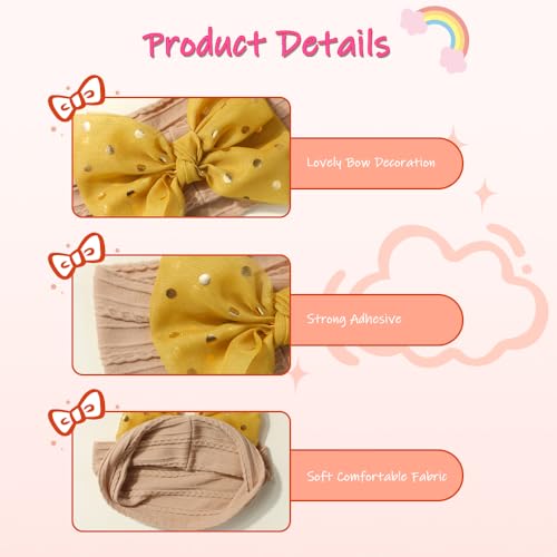5 Pcs Colorful Baby Chiffon Bow Headbands
