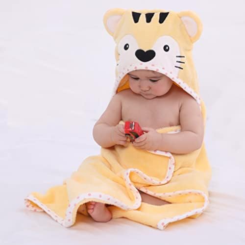 TBEZY Baby Hooded Towel Tiger Design