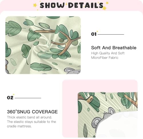 Wajiw Koala Crib Sheets for Girls and Boys