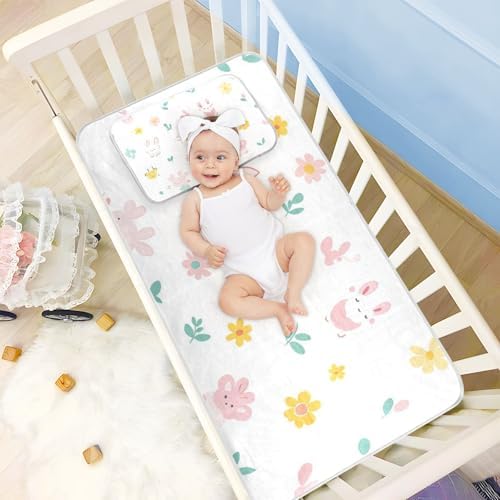 Cooling Baby Mattress Pad Protector 28x52 Waterproof