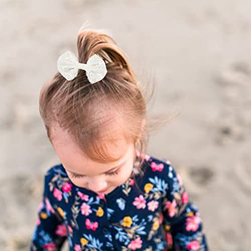 AQOKKA Baby Girl Headbands with Bows Soft Nylon Hairbands