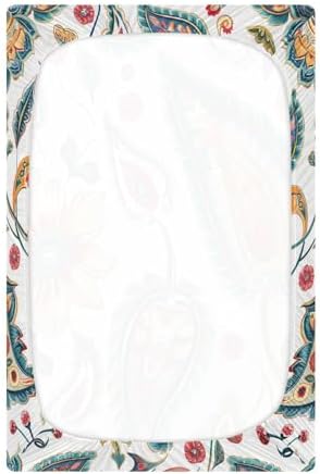 Wajiw Paisley Crib Sheets Soft Breathable Fitted