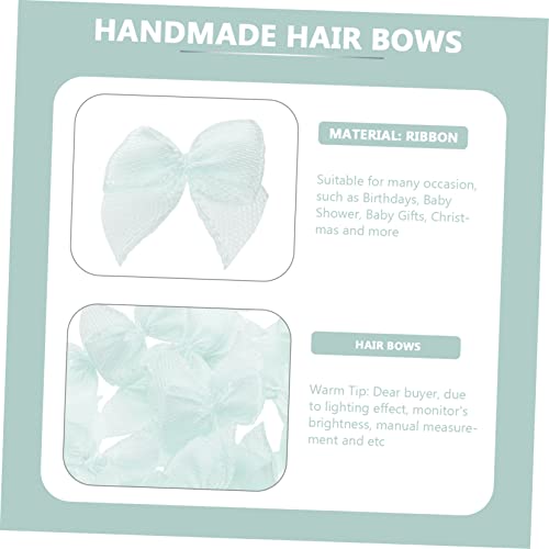 QUMIIRITY Sky-blue Handmade Hair Bows for Kids
