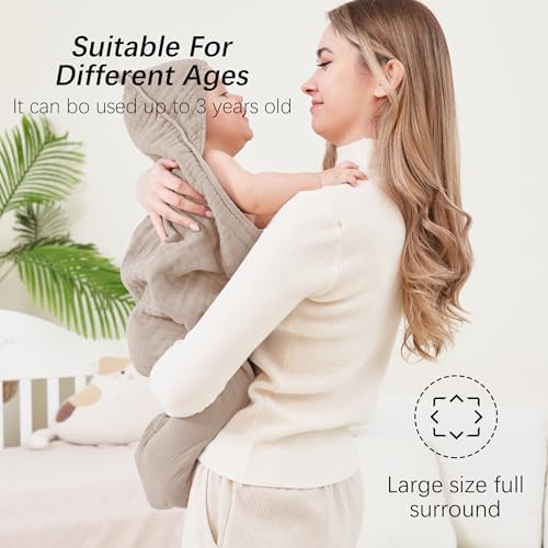 SWEET DOLPHIN Hooded Baby Towel - 2 Pack Brown
