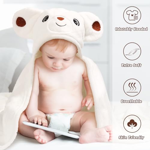WODHOY Hooded Baby Towels 0-5 Years 2 Pcs Set