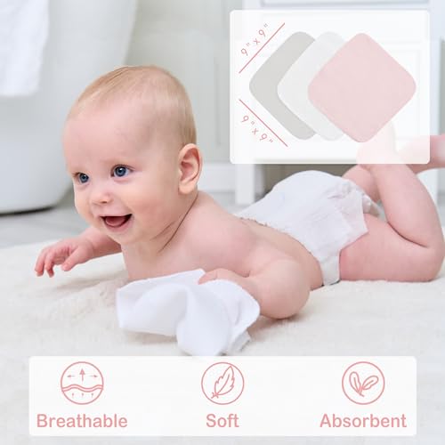 Viviland 6-Pack Hooded Baby Towels Set with Washcloths 1