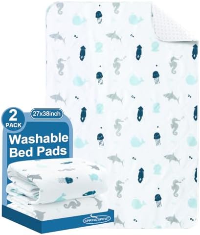 SPRINGSPIRIT Waterproof Bed Pads 2 Pack for Kids Adults Elderly and Pets