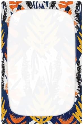 Wajiw Tribal Pattern Fitted Crib Sheet for Standard and Toddler Mattresses
