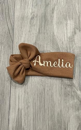 Girls Headband with Name - Personalized Waffle Knit Headband