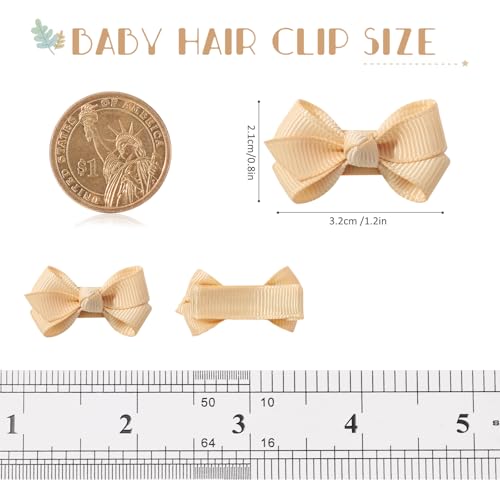 YHXX YLEN 52Pcs Mini Hair Clips with Bows for Babies and Toddlers