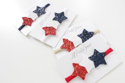 4th of July Glitter Star Headband for Baby