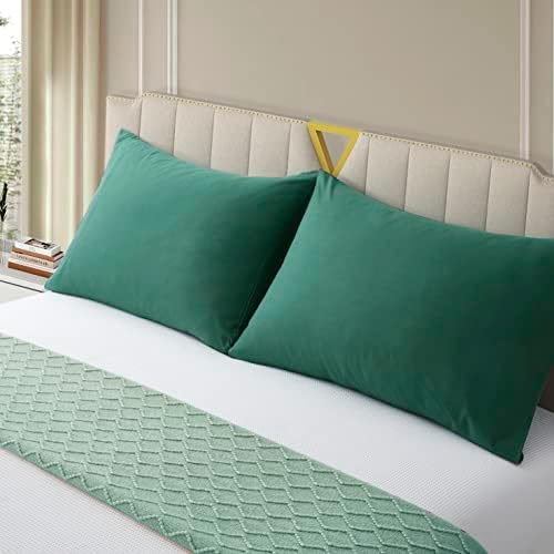 Small Microfiber Pillow Cases - Dark Green Set of 2